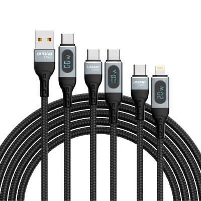 8. Dudao kabel USB Typ C - Lightning szybkie ładowanie PD 20W 1m czarny (L7MaxL)
