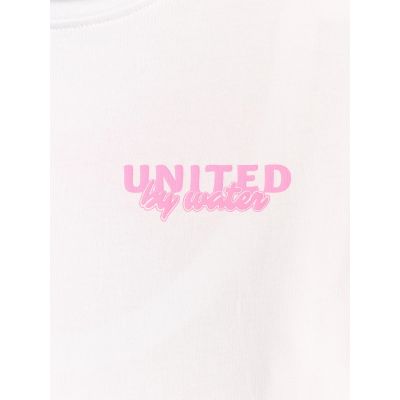 7. T-shirt loose z nadrukiem dziewczęcy 4F 4FJRSS26TTSHF3910-10S