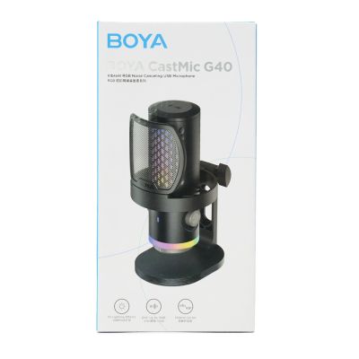 8. Mikrofon gamingowy BOYA CastMic G40 przewodowy USB-C - czarny