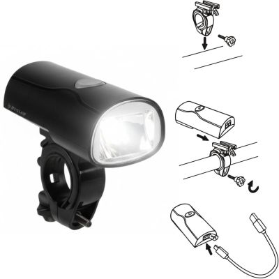 7. LAMPKA ROWEROWA PRZEDNIA LED USB-C CERTYFIKAT 2 TRYBY DUNLOP