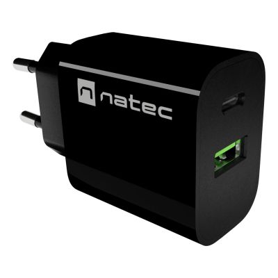 12. NATEC ŁADOWARKA SIECIOWA RIBERA 1X USB-A + 1X USB-