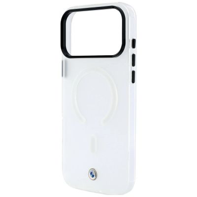 6. Etui BMW Sign Frosted IML & Metal Logo MagSafe na iPhone 18 Pro Max / 17 Pro Max - przezroczyste