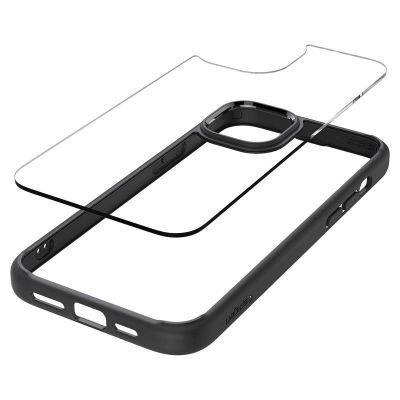 3. Etui Spigen Crystal Hybrid na iPhone 15 Plus - przezroczysto-czarne