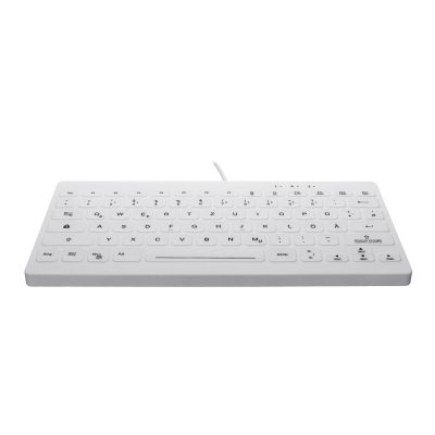 3. CHERRY AK-C4112 - Klawiatura medyczna kompaktowa podświetlana USB QWERTZ niemiecka biała