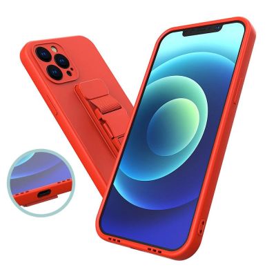 3. Rope case żelowe etui ze smyczą łańcuszkiem torebka smycz Xiaomi Redmi 10X 4G / Xiaomi Redmi Note 9 ciemnozielony