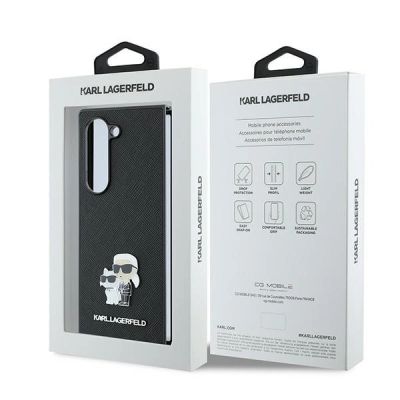 7. Etui Karl Lagerfeld Saffiano Metal Pin na Samsung Galaxy Z Fold 6 - czarne