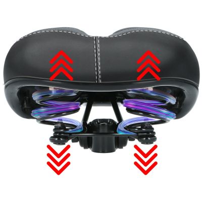 10. SIODŁO ROWEROWE TURYSTYCZNE MIEJSKIE NA SPRĘŻYNACH 20x25CM DUNLOP