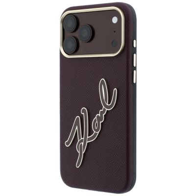 2. Etui Karl Lagerfeld Smooth Big Resin Signature Logo na iPhone 18 Pro Max / 17 Pro Max - burgundowe