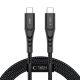 Kabel Tech-Protect Ultraboost UB11T USB-C / USB-C PD 100W / QC3.0 200 cm - czarny