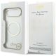 9. Etui Guess IML Script Metal MagSafe na iPhone Air - przezroczyste