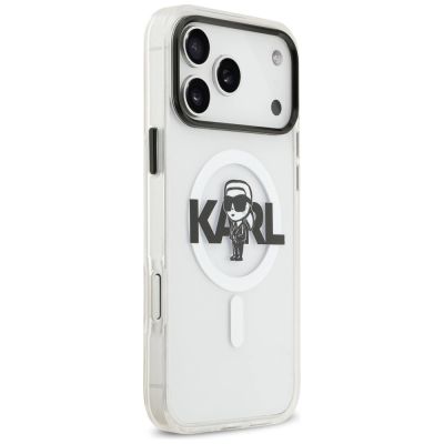 4. Etui Karl Lagerfeld IML Karl Sketch Logo MagSafe do iPhone 17 Pro Max - przezroczyste