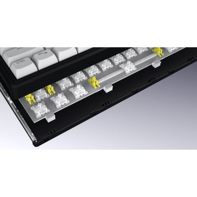 10. HATOR Skyfall 80 MAG ULTRA 8K klawiatura Gaming USB QWERTY US English Czarny, Biały