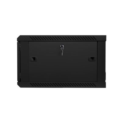 4. Szafa jednosekcyjna Lanberg WF01-6606-10B (6U; 368mm / 600mm / 600 mm; wisząca; Szklane; 19''; kolor czarny)