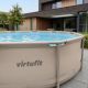 5. VIRTUFIT OKRĄGŁY BASEN 244 CM Z POMPĄ FILTRUJĄCĄ BEŻOWY