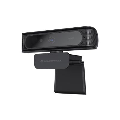 CONCEPTRONIC Kamera internetowa USB-A2.0 80° 1080P/30Hz FullHD + Mikrofon czarno-biały