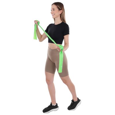 16. TAŚMA TRENINGOWA DO ĆWICZEŃ PILATES 2000x150x0,40MM 10-15KG ZIELONA