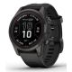 Zegarek Garmin Fenix 7S Pro 42mm Sapphire Solar szary tytanowy DLC z czarnym paskiem
