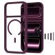 2. Etui Tech-Protect MagOne CC MagSafe + Szkło hartowane 2-Pack na iPhone 18 Pro Max / 17 Pro Max - przezroczysto-burgundowe