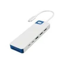 9-portowa stacja dokująca Hyper HyperDrive Flex Dual 4K HDMI, biały/niebieski | HD4103BUGL | Ilość portów HDMI: 2