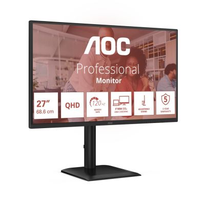 26. AOC E4 Q27E4CV monitor komputerowy 68,6 cm (27") 2560 x 1440 px Quad HD LED Czarny