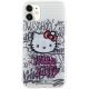 3. Etui Hello Kitty IML Kitty On Bricks Graffiti na iPhone 11 / Xr - białe