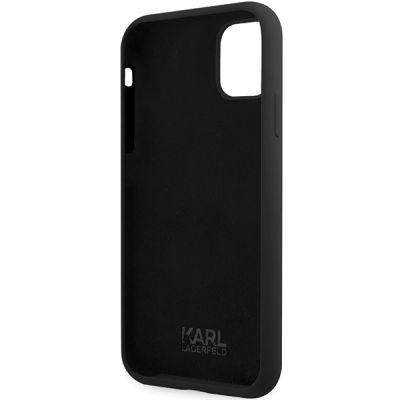 7. Etui Karl Lagerfeld Silicone Signature na iPhone 11 / Xr - czarne