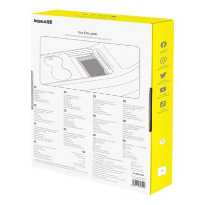 10. Organizer do samochodu Baseus T-Space Series do Tesla Model 3 / Y - szary