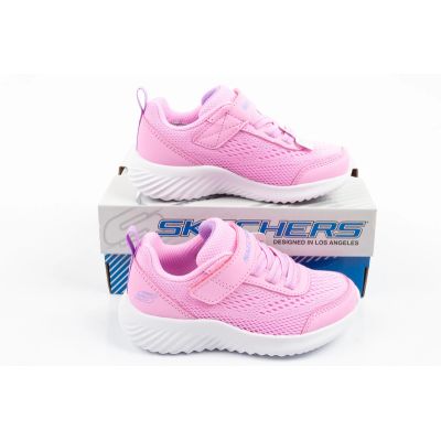 8. Skechers buty dziecięce sportowe Bounder różowe niemowlęce na rzep