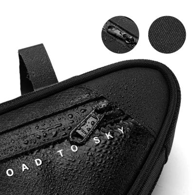 5. Torba pod ramę 2L Rockbros TL003 ROAD TO SKY wodoodporna – czarna