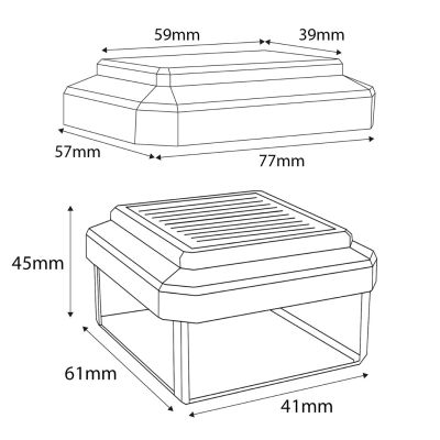 3. GREENBLUE LAMPA SOLARNA LED NA SŁUPEK 60X40MM, DASZEK KOPERTOWY, 3200K GB125 WW