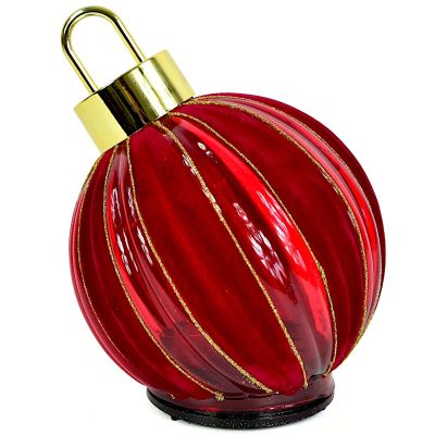 BOMBKA DEKORACYJNA LED 15 CM CZERWONA MIGOCZĄCA 15 LED TIMER