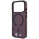 6. Etui BMW M IML Frosted Metal Logo & Trims MagSafe na iPhone 17 Pro / 18 Pro - bordowe