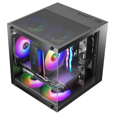 3. TACENS MARS MC-CUBE 1xARGB USB-C mATX- obudowa/cases