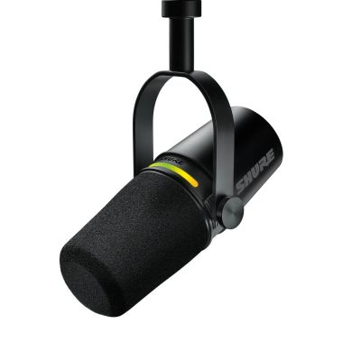 6. Shure MV7+-K - Mikrofon lektorski/wokalny ze złączem XLR/USB-C Czarny