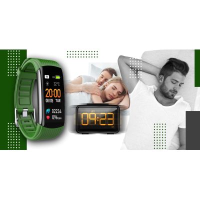 7. Smartwatch GIEWONT Czarno Zielony 2 Paski GW200-5