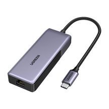 Adapter Ugreen USB-C do RJ45 zewnętrzna karta sieciowa 5Gb/s - szary
