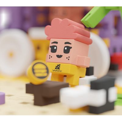 Klocki konstrukcyjne Marioinex Mini Waffle - City: Food Truck, 148 elementów