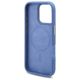 7. Etui Guess 4G Logo Plate MagSafe na iPhone 16 Pro Max - niebieskie