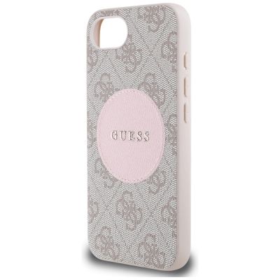 6. Etui Guess 4G Circle Classic Logo MagSafe na iPhone 16e - różowe