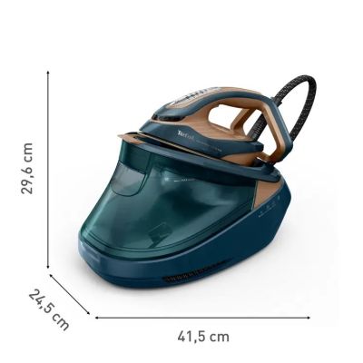 3. Tefal Pro Express Vision Max GV9920E0 stacja parowa Durilium AirGlide Autoclean soleplate Niebieski, Miedziany