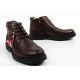 7. Lee Cooper buty męskie eleganckie skórzane brązowe trzewiki ocieplane