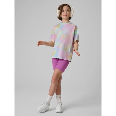 5. T-shirt z nadrukiem dla dziewczynek 4F 4FJRSS26TTSHF3826-90A