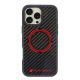 Etui Audi Carbon Fiber Sport Red Circle MagSafe na iPhone 16 Pro Max 6.9" - czarne