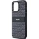 6. Etui DKNY Leather Mono Stripe & Metal Logo na iPhone 14 Pro - czarne