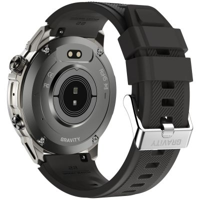 15. Smartwatch Gravity Grafitowy Pasek + Bransoleta GT46-3