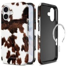 Etui Tech-Protect Lamano MagSafe na iPhone 17 - brązowo-białe