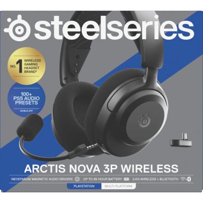4. Słuchawki Steelseries Arctis Nova 3P Wireless for Playstation, Black