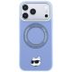 3. Etui Karl Lagerfeld with Ring Stand 360 Choupette Head Pin MagSafe na iPhone 18 Pro Max / 17 Pro Max - jasnoniebieskie