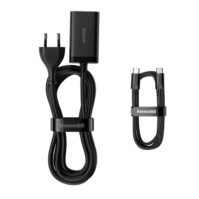 9. Baseus GaN3 Pro szybka ładowarka sieciowa GaN 2 x USB Typ C / 2 x USB 65W PD, QC4.0+, AFC, PPS + kabel USB Typ C - USB Typ C 1m czarny (CCGP040101)