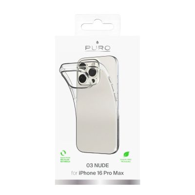 12. Etui silikonowe Puro 03 Nude do iPhone 16 Pro Max - przezroczyste